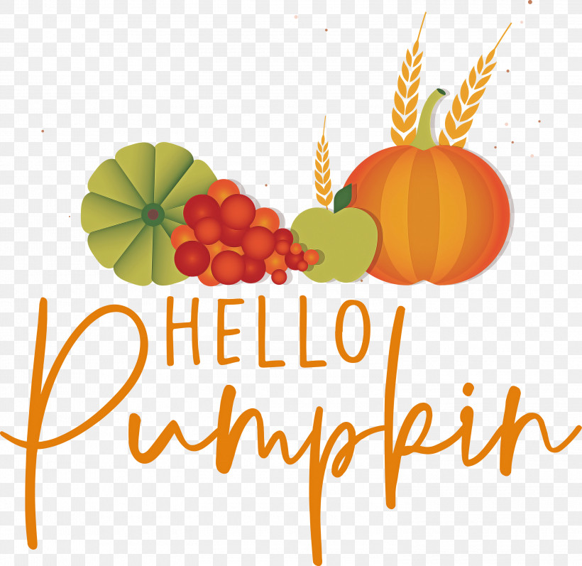 HELLO PUMPKIN Autumn Harvest, PNG, 3000x2918px, Autumn, Fruit, Greeting, Greeting Card, Harvest Download Free