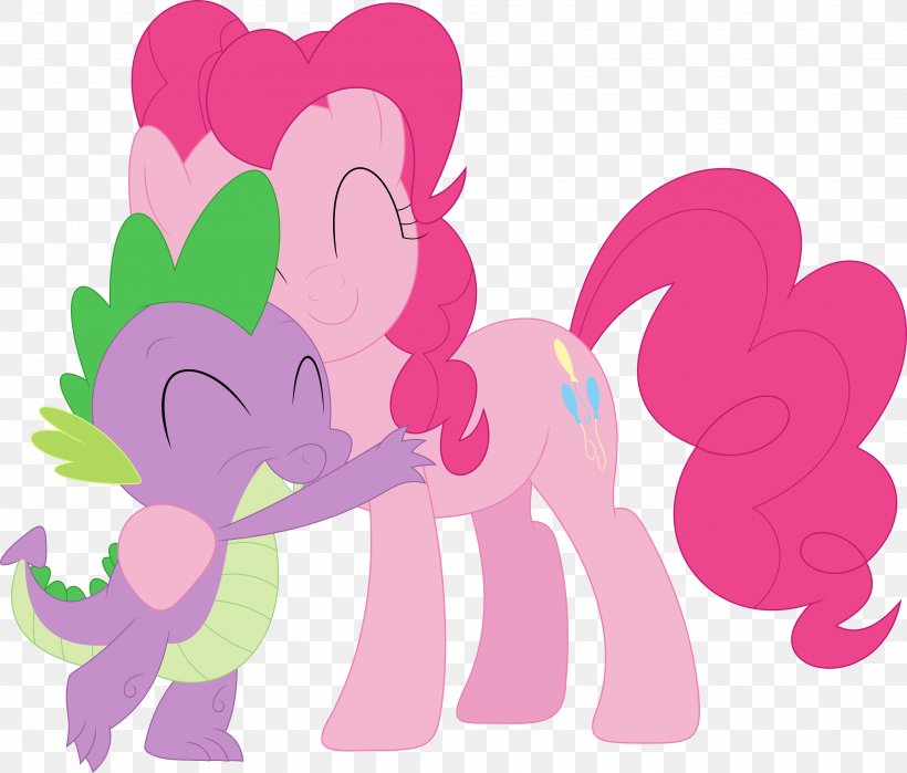 Pinkie Pie Spike Rarity Pony Art, PNG, 3571x3047px, Watercolor, Cartoon, Flower, Frame, Heart Download Free