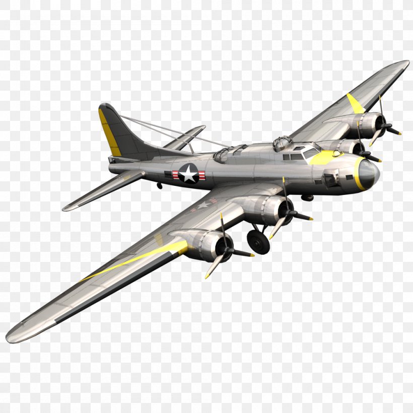 Boeing B-17 Flying Fortress Airplane Aircraft Aviation Bomber, PNG, 1000x1000px, Boeing B17 Flying Fortress, Aircraft, Aircraft Engine, Airliner, Airplane Download Free