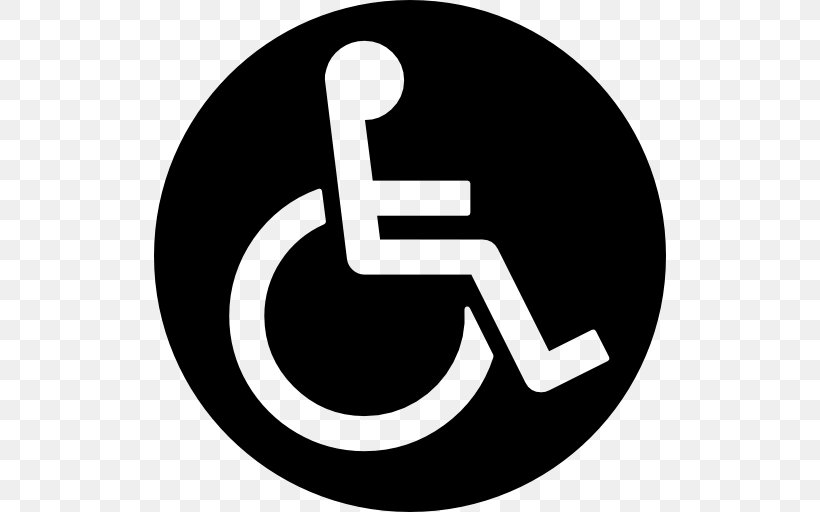 Disabled Parking Permit Disability Car Park International Symbol Of Access ADA Signs, PNG, 512x512px, Disabled Parking Permit, Accessibility, Ada Signs, Area, Black And White Download Free