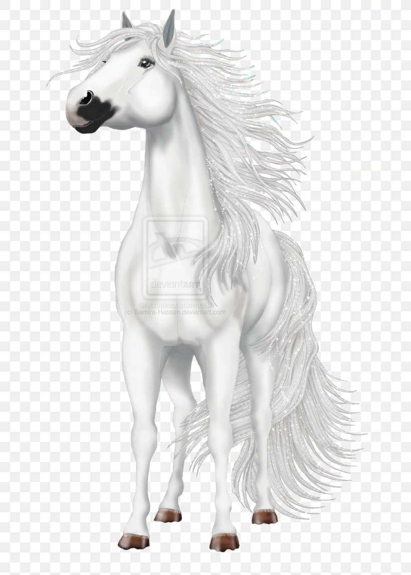 Mustang Stallion Pony Bella Sara, PNG, 698x1145px, Mustang, Bella Sara, Black And White, Drawing, Fictional Character Download Free