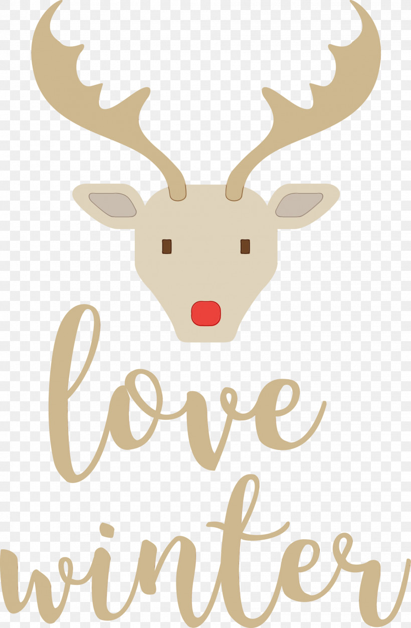 Reindeer, PNG, 1964x3000px, Love Winter, Antler, Biology, Cartoon, Deer Download Free