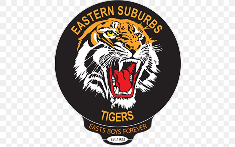 Eastern Suburbs Tigers Queensland Cup Northern Pride RLFC Langlands Park Sydney Roosters, PNG, 512x512px, Eastern Suburbs Tigers, Badge, Balmain Tigers, Big Cats, Brand Download Free