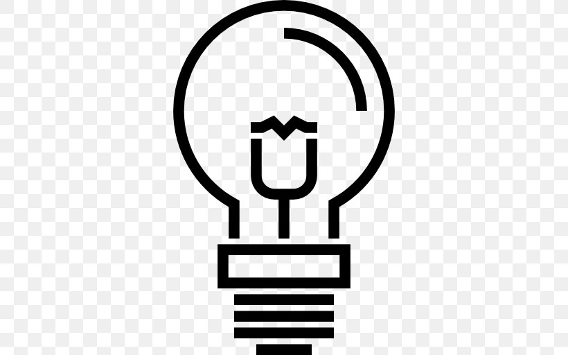 Incandescent Light Bulb, PNG, 512x512px, Light, Area, Black And White, Brand, Digital Image Download Free