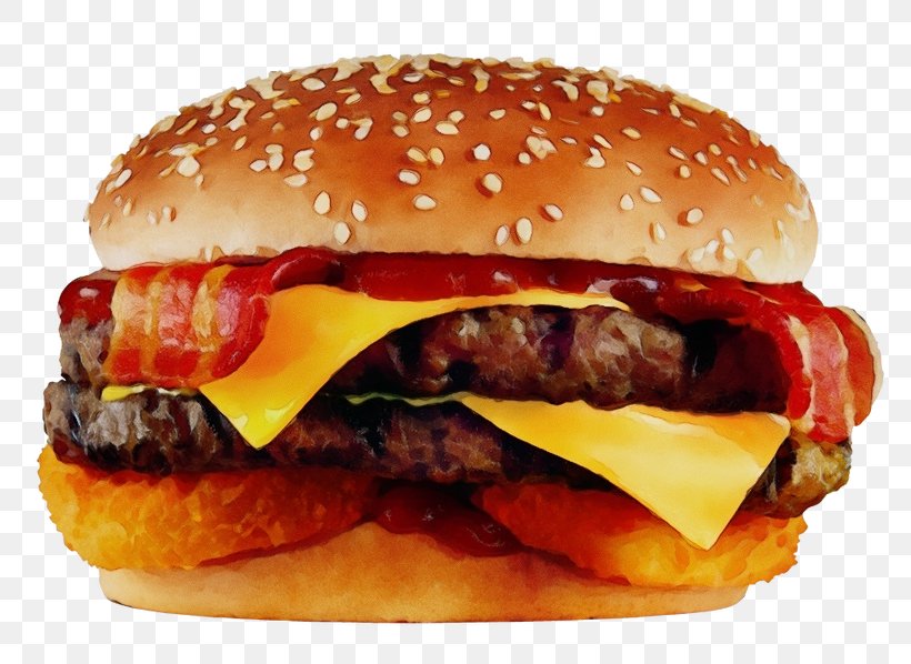 Hamburger, PNG, 816x598px, Watercolor, Breakfast Sandwich, Burger King Premium Burgers, Cheeseburger, Cuisine Download Free