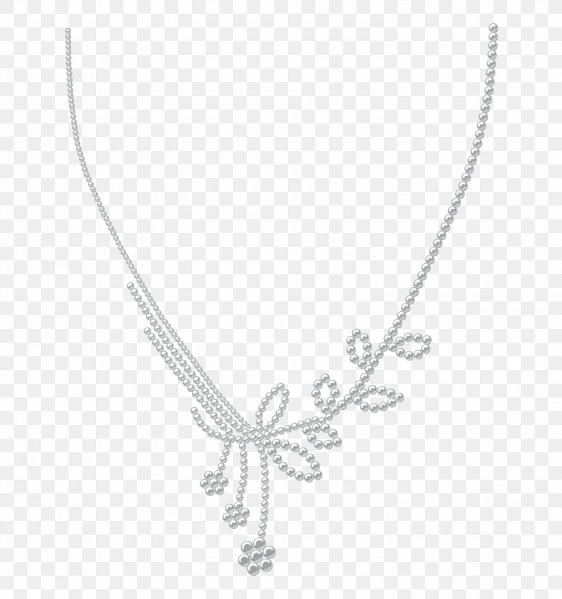 Necklace Body Jewellery White, PNG, 3000x3200px, Necklace, Black And White, Body Jewellery, Body Jewelry, Chain Download Free