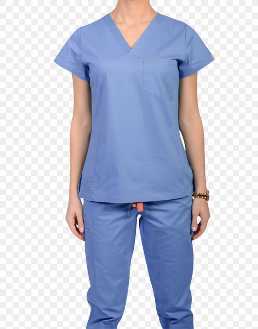 Scrubs T-shirt Sleeve Lab Coats Clothing, PNG, 870x1110px, Scrubs, Blue, Clothing, Clothing Accessories, Cobalt Blue Download Free