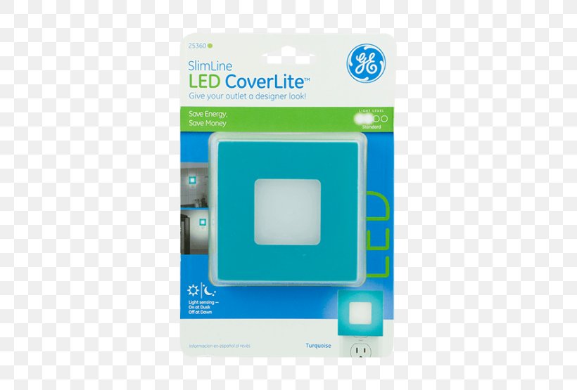 GE Mini Slimline Coverlite Night Light GE LED CoverLite Brushed Nickel Finish Home Game Console Accessory General Electric Product Design, PNG, 555x555px, Home Game Console Accessory, Blue, Computer, Computer Accessory, Electronic Device Download Free
