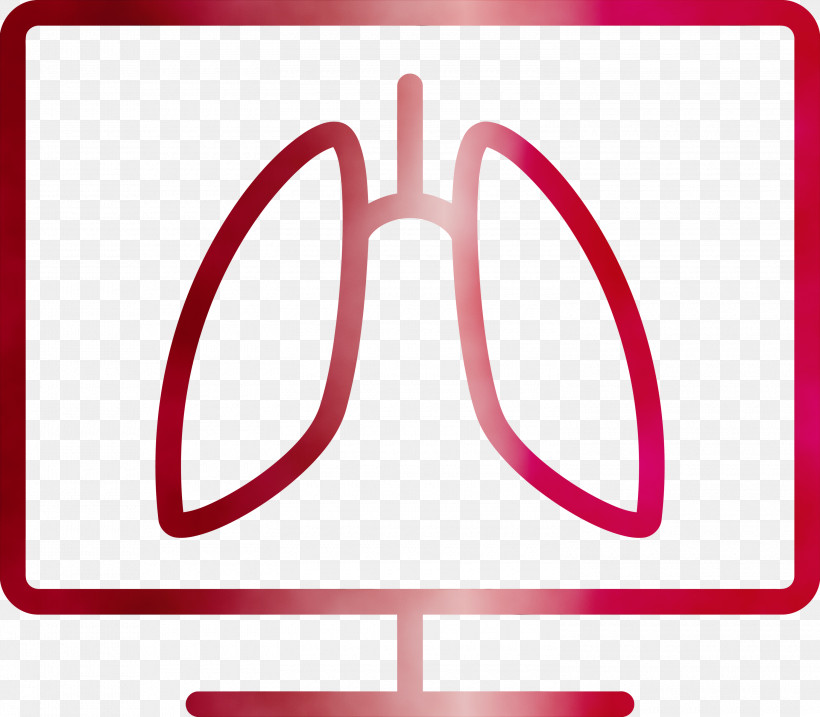 Pink Line Sign Symbol Material Property, PNG, 3000x2625px, Corona Virus Disease, Line, Lungs, Material Property, Paint Download Free