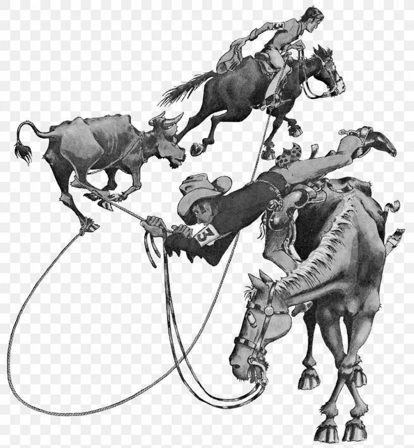 Horse Drawing Cattle /m/02csf Team Roping, PNG, 1000x1081px, Horse, Art, Black And White, Carnivoran, Carnivores Download Free