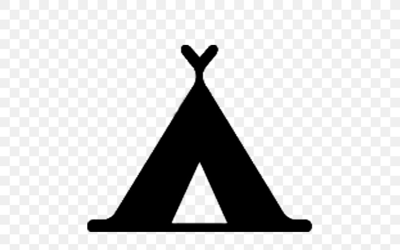 Tent Tipi Camping Glamping Clip Art, PNG, 512x512px, Tent, Black, Black And White, Camping, Campsite Download Free