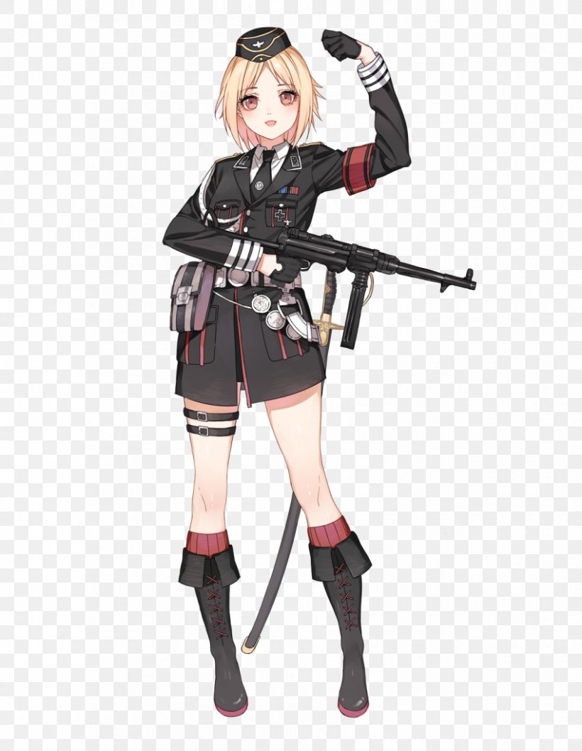 Girls' Frontline MP 40 Firearm Heckler & Koch G11 Video Games, PNG, 850x1096px, Mp 40, Action Figure, Clothing, Costume, Figurine Download Free