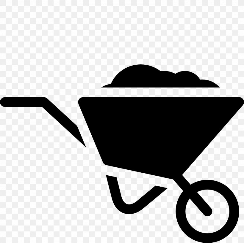 Wheelbarrow Clip Art, PNG, 1600x1600px, Wheelbarrow, Black, Black And White, Cement Mixers, Earthworks Download Free