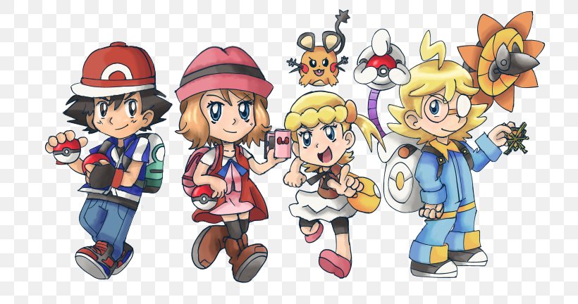 Pokémon X And Y Ash Ketchum Clemont Serena Bonnie, PNG, 799x432px, Watercolor, Cartoon, Flower, Frame, Heart Download Free