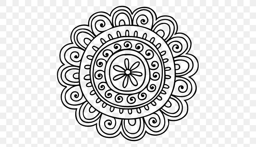 Sand Mandala Coloring Book Drawing, PNG, 600x470px, Mandala, Adult, Area, Black And White, Book Download Free