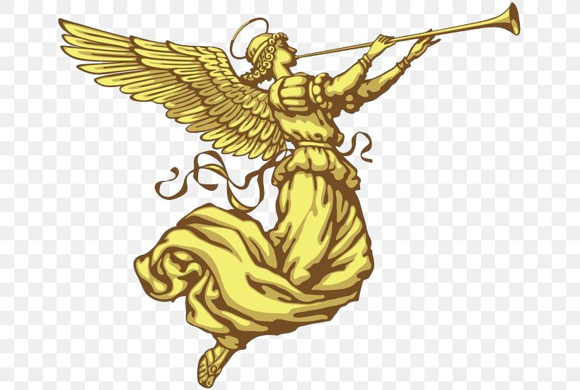 Angel Trumpet, PNG, 663x552px, Angel, Art, Fictional Character, Gold, Heaven Download Free