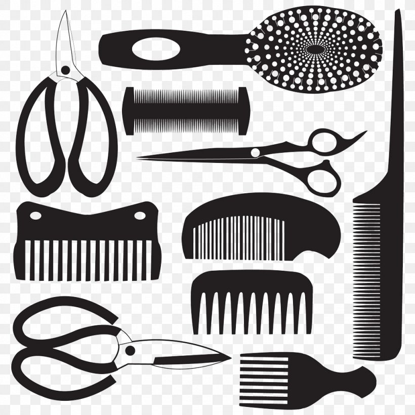 Comb Stock Photography Illustration, PNG, 1024x1024px, Comb, Barber, Black And White, Brand, Flat Design Download Free