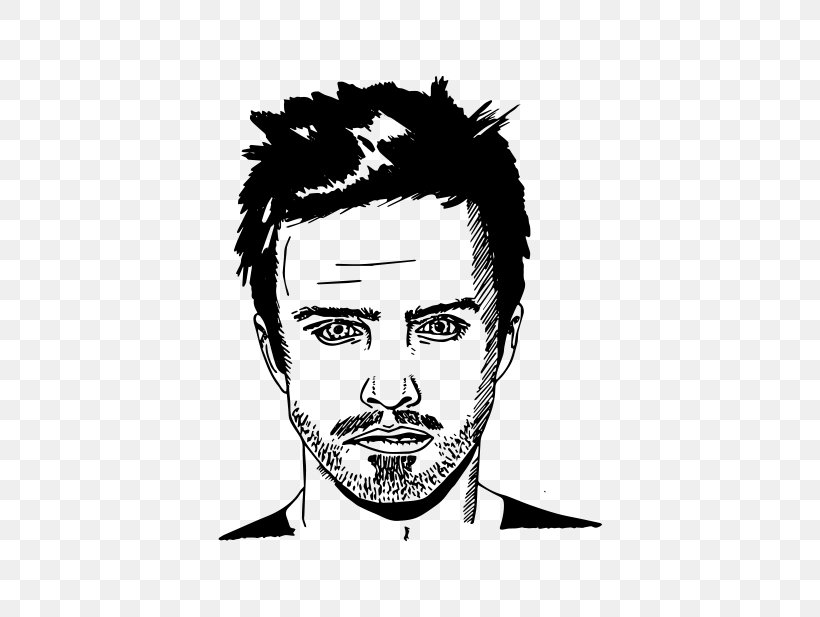 Aaron Paul Jesse Pinkman Breaking Bad Walter White Black And White, PNG, 700x617px, Watercolor, Cartoon, Flower, Frame, Heart Download Free