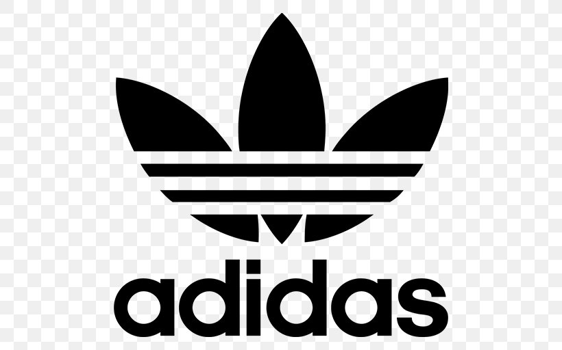 Adidas Originals Brand Logo Clip Art, PNG, 512x512px, Adidas, Adidas Originals, Adolf Dassler, Area, Black And White Download Free