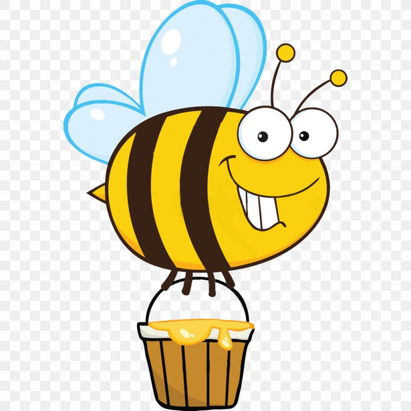 Bee Royalty-free Drawing Clip Art, PNG, 1024x1024px, Bee, Artwork, Cartoon, Drawing, Food Download Free