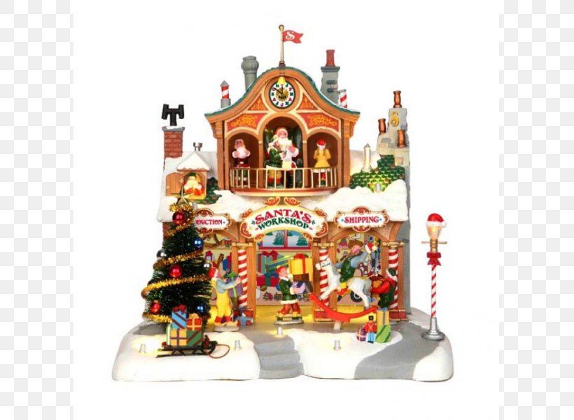 Santa Claus Christmas Village Santa's Workshop, PNG, 800x600px, Santa Claus, Building, Christmas, Christmas Decoration, Christmas Ornament Download Free