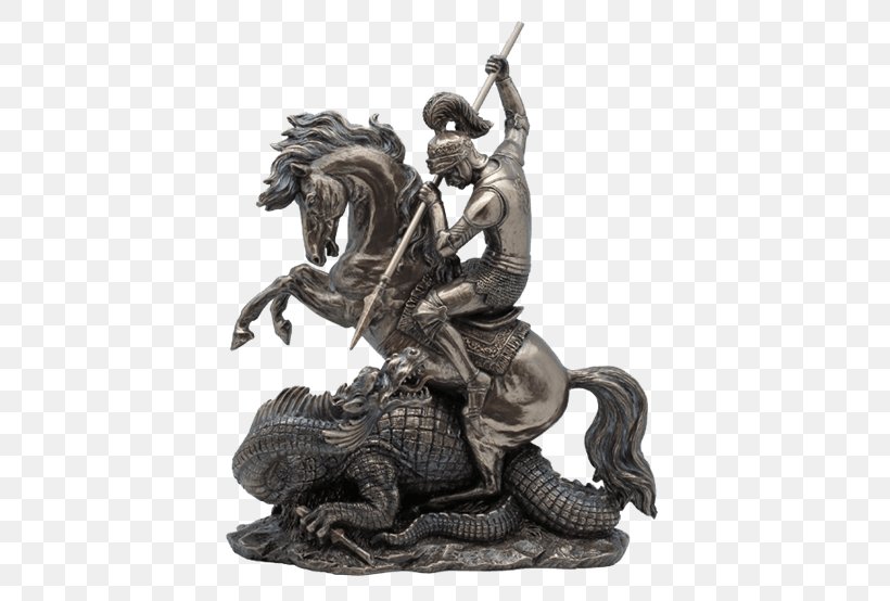 Statue Of Saint George, Prague Castle Figurine Bronze Sculpture Saint George And The Dragon, PNG, 555x554px, Figurine, Bronze, Bronze Sculpture, Classical Sculpture, Dragon Download Free