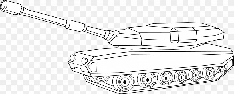 Tank Military Drawing Line Art Clip Art, PNG, 9011x3646px, Tank, Army, Auto Part, Automotive Design, Black And White Download Free