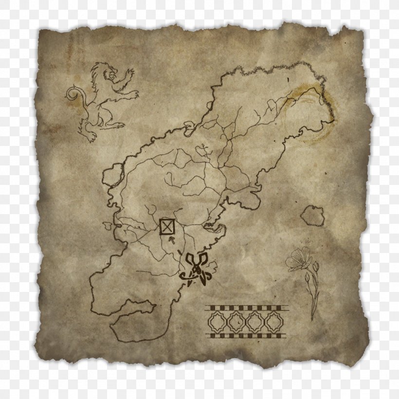 The Elder Scrolls Online Treasure Map Oblivion, PNG, 1024x1024px, Elder ...