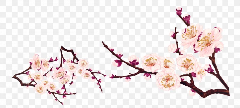 Graphic Design Clip Art, PNG, 2500x1130px, Ink Wash Painting, Advertising, Blossom, Branch, Cherry Blossom Download Free