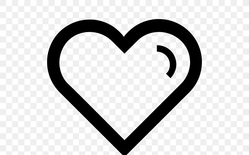 Heart Symbol Clip Art, PNG, 512x512px, Heart, Area, Black And White, Icon Design, Like Button Download Free