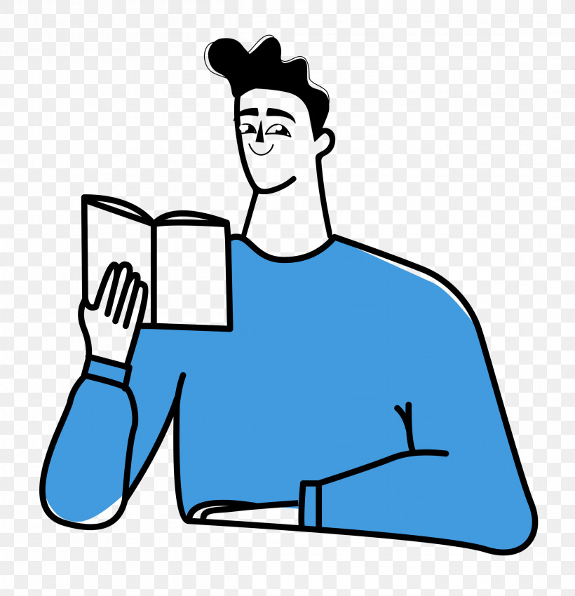 Reading Book, PNG, 2411x2500px, Reading Book, Digital Marketing, Joint, Line Art, Male Download Free