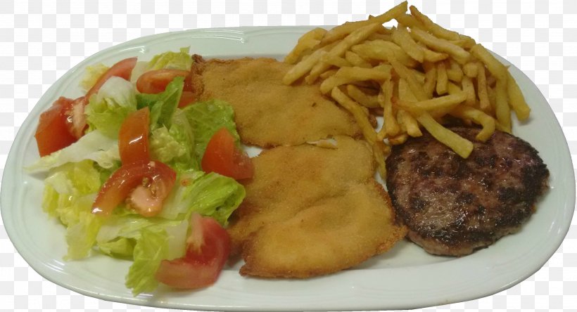 French Fries Frikadeller Vegetarian Cuisine Mediterranean Cuisine Junk Food, PNG, 2748x1489px, French Fries, American Food, Cuisine, Cutlet, Dish Download Free