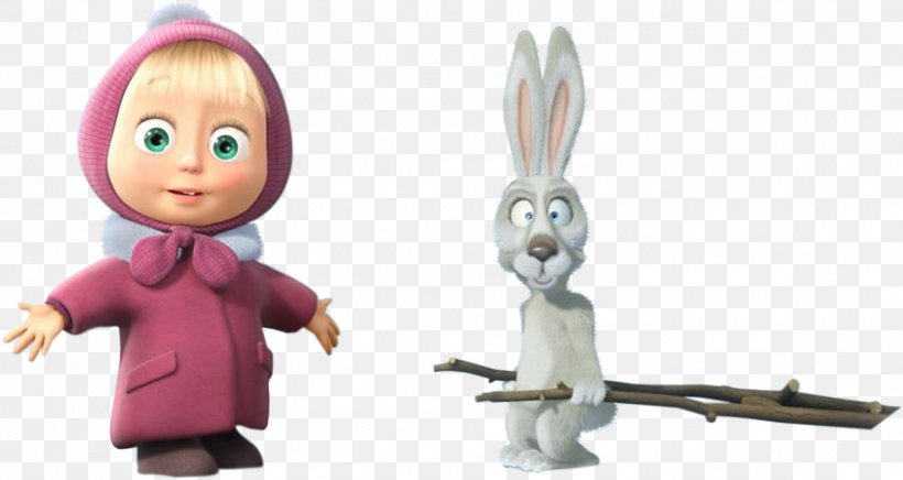Masha And The Bear Hare Clip Art, PNG, 1811x964px, Masha, Animal Track, Animated Film, Bear, Doll Download Free