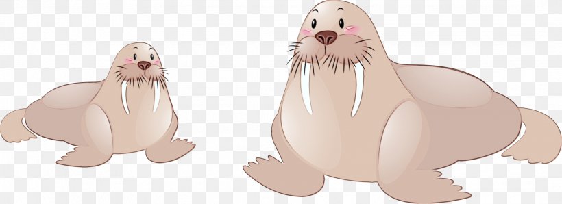 Animal Figure Cartoon Seal Marine Mammal Bearded Collie, PNG, 2134x777px, Watercolor, Animal Figure, Bearded Collie, Cartoon, Earless Seal Download Free