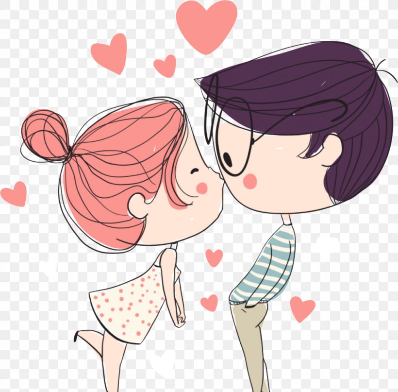 Drawing Love Image Cartoon Doodle, PNG, 1024x1009px, Drawing, Art, Cartoon, Cheek, Cheek Kissing Download Free