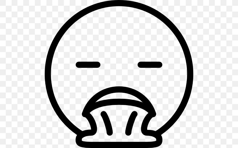 Black And White Smile Facial Expression, PNG, 512x512px, Vomiting, Black And White, Emoticon, Face, Facial Expression Download Free