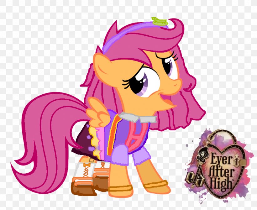 Pony Scootaloo Cedar Wood Ever After High Fluttershy, PNG, 1100x900px, Watercolor, Cartoon, Flower, Frame, Heart Download Free