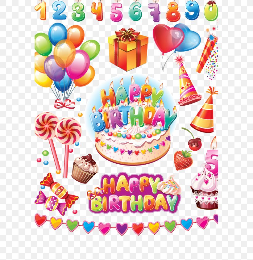 Birthday Cake Wedding Invitation Greeting Card, PNG, 595x842px, Birthday Cake, Balloon, Birthday, Cake, Cake Decorating Download Free