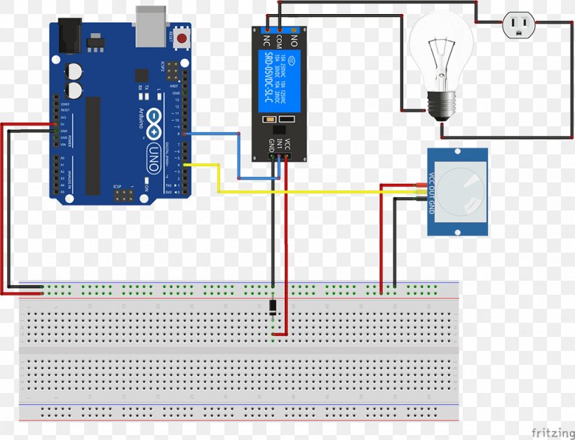 Arduino Relay Passive Infrared Sensor Wiring Tutorial, PNG, 1024x783px, Arduino, Breadboard, Circuit Component, Circuit Diagram, Diagram Download Free