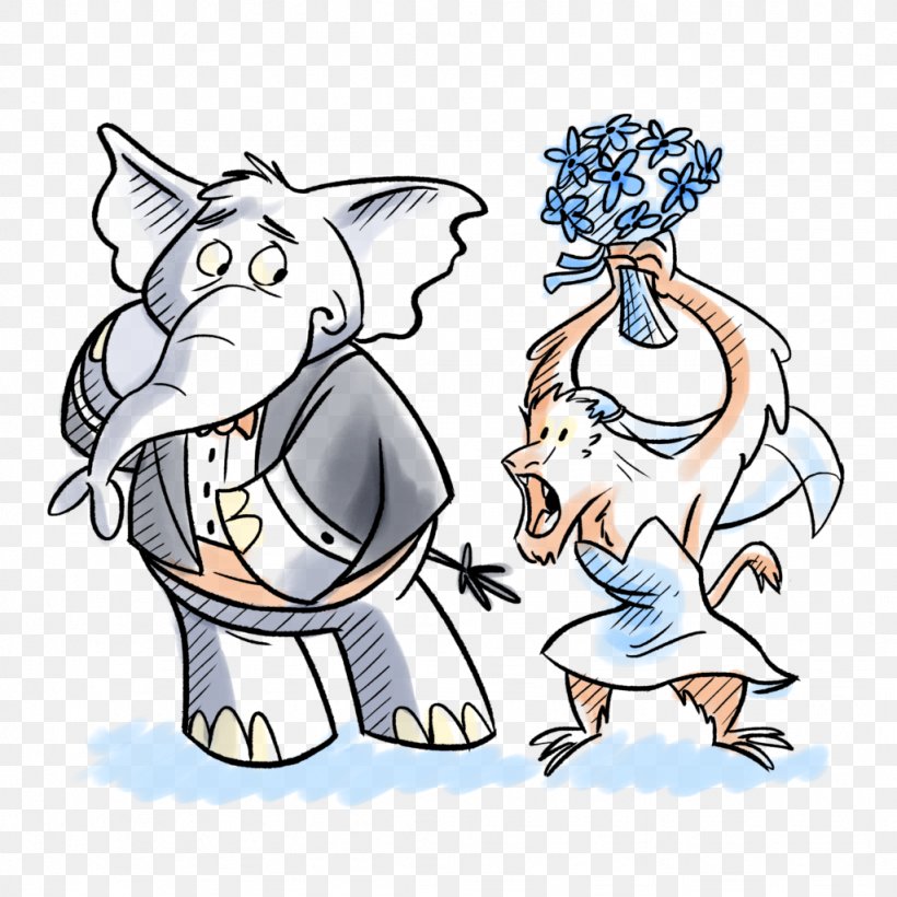 Clip Art African Elephant Elephants Mammal Elephant In The Room, PNG, 1024x1024px, Watercolor, Cartoon, Flower, Frame, Heart Download Free