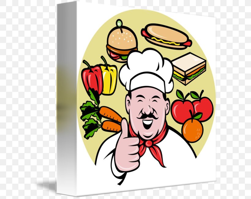 Chef Hamburger Food Thumb Signal Cook, PNG, 606x650px, Chef, Area, Art, Artwork, Baker Download Free