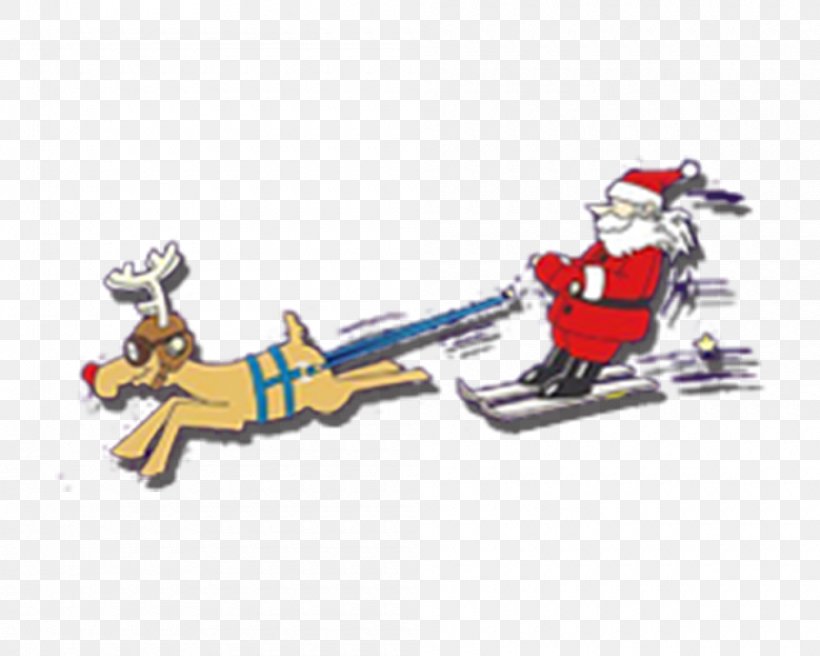 Santa Claus Reindeer Sled Christmas, PNG, 1000x800px, Santa Claus, Art, Bobsleigh, Cartoon, Christmas Download Free