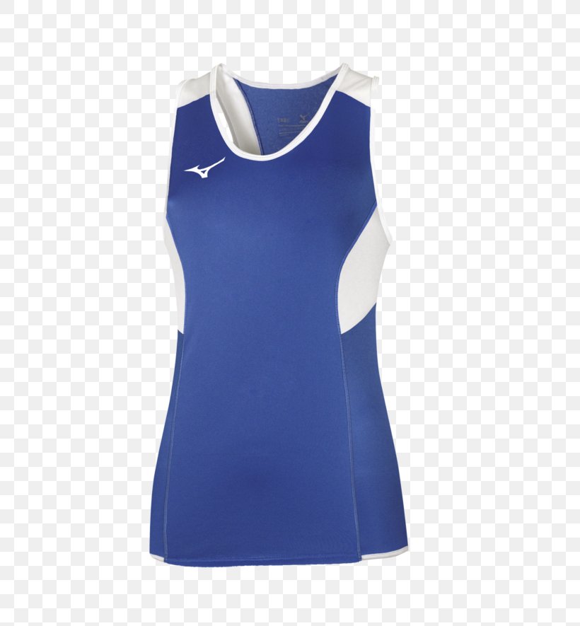 T-shirt Blue Sleeveless Shirt Mizuno Corporation, PNG, 540x885px, Watercolor, Cartoon, Flower, Frame, Heart Download Free