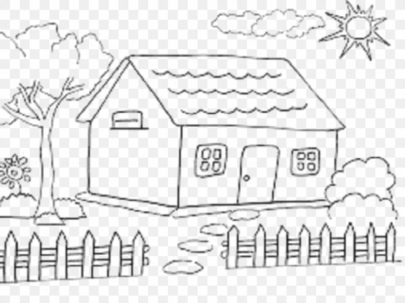 House Drawing Coloring Book Child, PNG, 1024x768px, House, Adult, Area, Art, Artwork Download Free