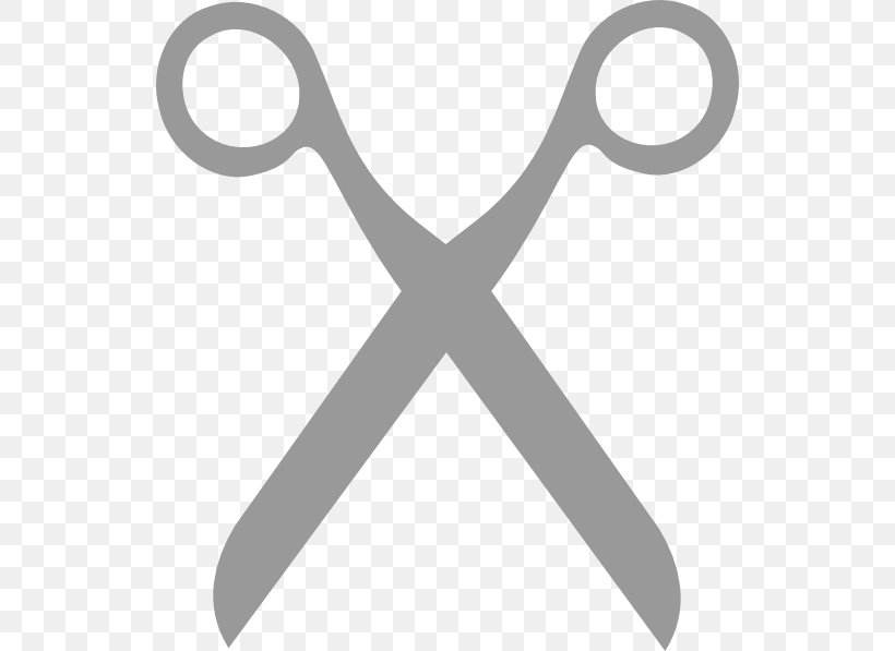 Scissors Grey Hair-cutting Shears Clip Art, PNG, 534x597px, Scissors, Black And White, Brand, Drawing, Free Content Download Free