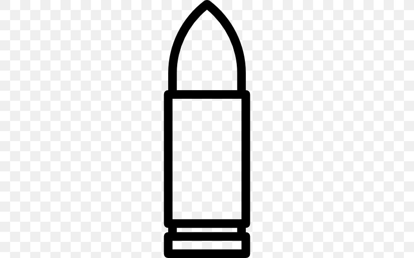 Bullet Ammunition Clip Art, PNG, 512x512px, 919mm Parabellum, Bullet, Ammunition, Area, Black And White Download Free