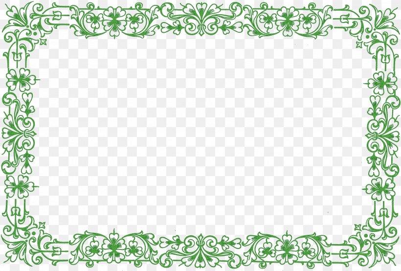 Green Picture Frames Paper Photography, PNG, 3107x2100px, Green, Aida Cloth, Area, Border, Flora Download Free