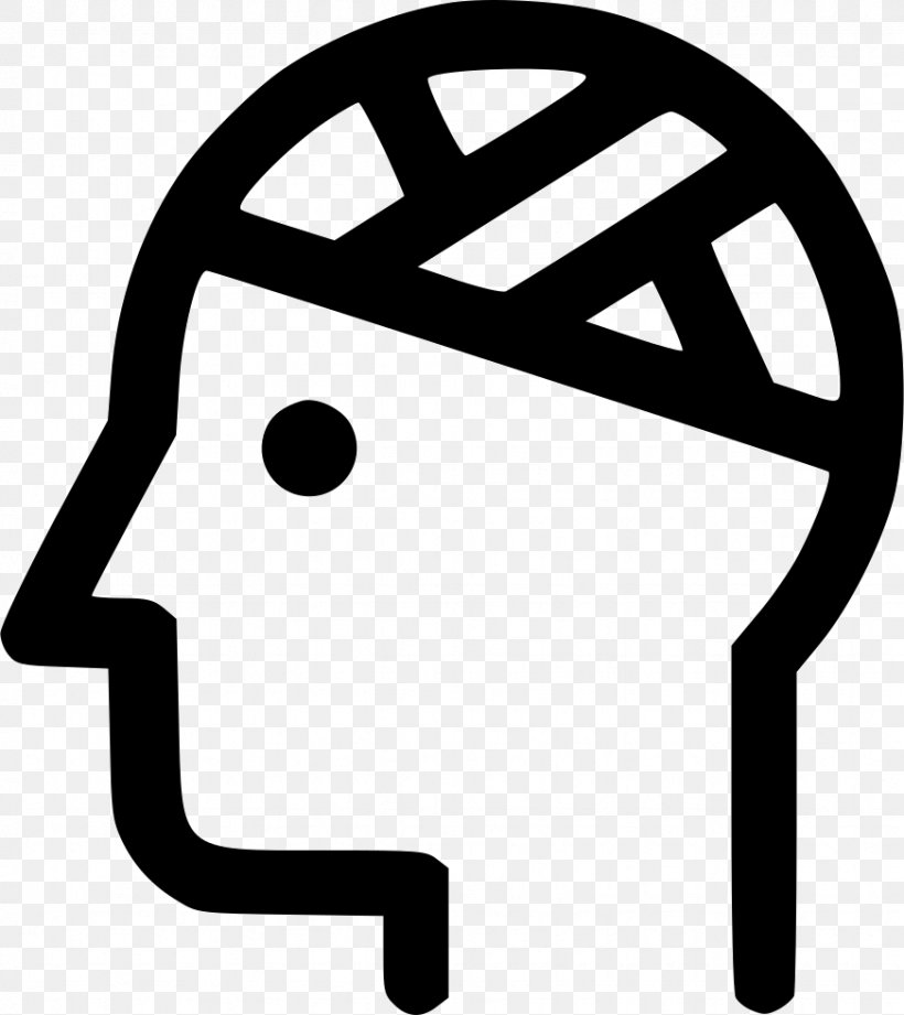 Head Injury Clip Art, PNG, 872x980px, Injury, Acquired Brain Injury, Area, Bandage, Black And White Download Free