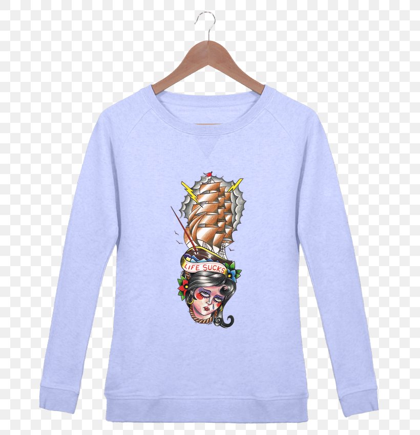 T-shirt Sleeve Bluza Hoodie Sweater, PNG, 690x850px, Watercolor, Cartoon, Flower, Frame, Heart Download Free