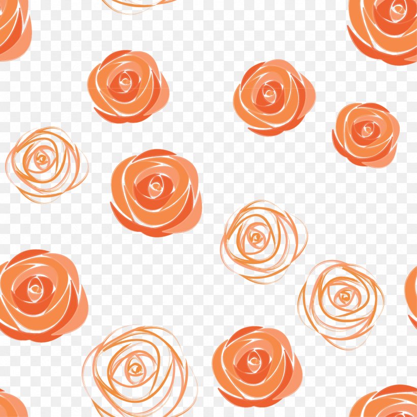 Rose Drawing Euclidean Vector Pattern, PNG, 1666x1667px, Rose, Color, Drawing, Flower, Orange Download Free